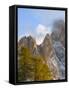 Geisler mountain range in the dolomites of the Villnoss Valley in South Tyrol, Alto Adige-Martin Zwick-Framed Stretched Canvas