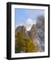 Geisler mountain range in the dolomites of the Villnoss Valley in South Tyrol, Alto Adige-Martin Zwick-Framed Photographic Print