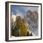 Geisler mountain range in the dolomites of the Villnoss Valley in South Tyrol, Alto Adige-Martin Zwick-Framed Photographic Print