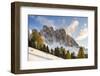 Geisler mountain range in the dolomites of the Villnoss Valley in South Tyrol, Alto Adige-Martin Zwick-Framed Photographic Print