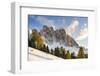 Geisler mountain range in the dolomites of the Villnoss Valley in South Tyrol, Alto Adige-Martin Zwick-Framed Photographic Print