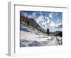 Geisler mountain range in the dolomites of the Villnoss Valley in South Tyrol, Alto Adige-Martin Zwick-Framed Photographic Print