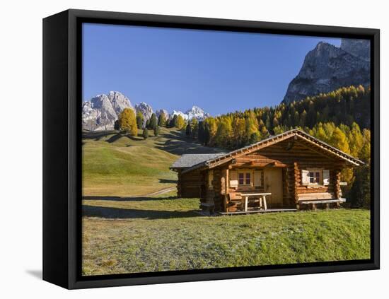 Geisler Mountain Range, Odle in the Dolomites, Groeden Valley, Val Gardena, South Tyrol, Alto Adige-Martin Zwick-Framed Stretched Canvas