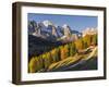 Geisler Mountain Range, Odle in the Dolomites, Groeden Valley, Val Gardena, South Tyrol, Alto Adige-Martin Zwick-Framed Premium Photographic Print