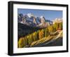 Geisler Mountain Range, Odle in the Dolomites, Groeden Valley, Val Gardena, South Tyrol, Alto Adige-Martin Zwick-Framed Premium Photographic Print