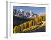 Geisler Mountain Range, Odle in the Dolomites, Groeden Valley, Val Gardena, South Tyrol, Alto Adige-Martin Zwick-Framed Premium Photographic Print