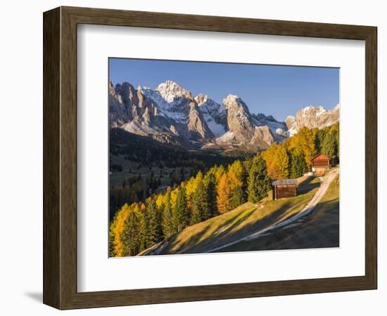 Geisler Mountain Range, Odle in the Dolomites, Groeden Valley, Val Gardena, South Tyrol, Alto Adige-Martin Zwick-Framed Photographic Print