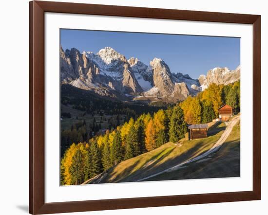 Geisler Mountain Range, Odle in the Dolomites, Groeden Valley, Val Gardena, South Tyrol, Alto Adige-Martin Zwick-Framed Photographic Print