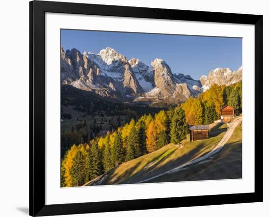 Geisler Mountain Range, Odle in the Dolomites, Groeden Valley, Val Gardena, South Tyrol, Alto Adige-Martin Zwick-Framed Photographic Print