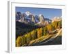 Geisler Mountain Range, Odle in the Dolomites, Groeden Valley, Val Gardena, South Tyrol, Alto Adige-Martin Zwick-Framed Photographic Print