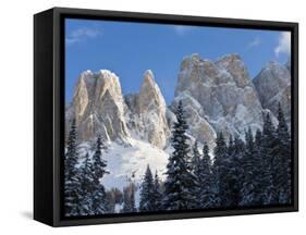 Geisler Spitzen, Val Di Funes, Italian Dolomites Mountains, Trentino-Alto Adige, Italy-Gavin Hellier-Framed Stretched Canvas