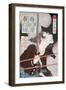 Geki Magohachi in Smoke and Rifle Fire, 1868-Tsukioka Yoshitoshi-Framed Giclee Print