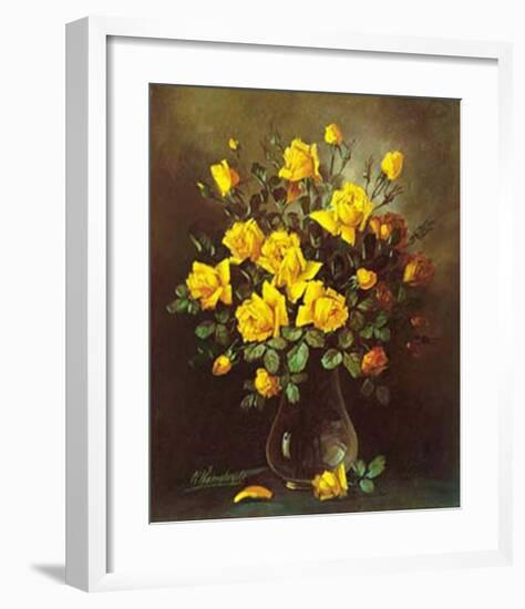 Gelbe Rosen-G^ Kuhnhackl-Framed Art Print