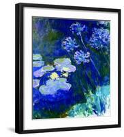 Gelbe Seerosen Und Agapanthes-Claude Monet-Framed Art Print