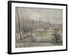 Gelée blanche, matin, dit aussi Effet de neige à Eragny-Camille Pissarro-Framed Giclee Print