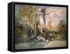 Gelée blanche-Camille Pissarro-Framed Stretched Canvas