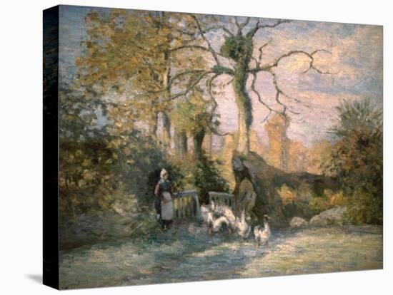 Gelée blanche-Camille Pissarro-Stretched Canvas