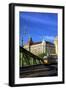 Gellert Hotel and Spa, Liberty Bridge and Tram, Budapest, Hungary, Europe-Neil Farrin-Framed Photographic Print