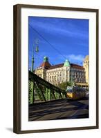 Gellert Hotel and Spa, Liberty Bridge and Tram, Budapest, Hungary, Europe-Neil Farrin-Framed Photographic Print