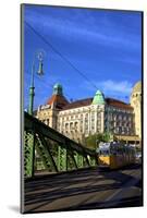 Gellert Hotel and Spa, Liberty Bridge and Tram, Budapest, Hungary, Europe-Neil Farrin-Mounted Photographic Print