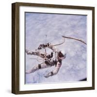 Gemini 4 Astronaut Edward H. White II Floating in Space During First American Spacewalk-James A^ Mcdivitt-Framed Photographic Print