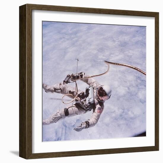 Gemini 4 Astronaut Edward H. White II Floating in Space During First American Spacewalk-James A^ Mcdivitt-Framed Photographic Print