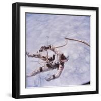 Gemini 4 Astronaut Edward H. White II Floating in Space During First American Spacewalk-James A^ Mcdivitt-Framed Photographic Print