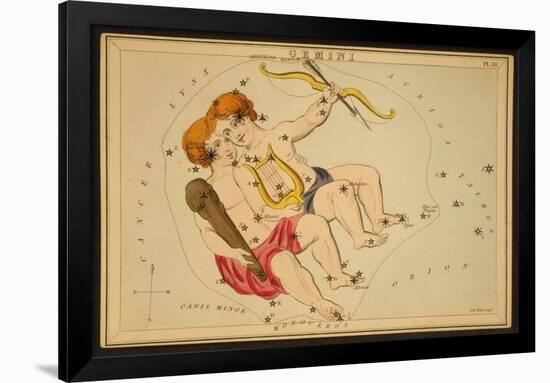 Gemini Constellation, Zodiac Sign, 1825-Science Source-Framed Giclee Print