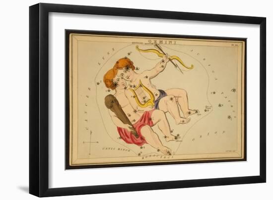 Gemini Constellation, Zodiac Sign, 1825-Science Source-Framed Giclee Print