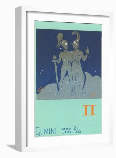 Gemini, the Twins-null-Framed Art Print