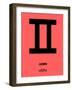 Gemini Zodiac Sign Black-NaxArt-Framed Art Print