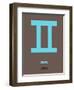 Gemini Zodiac Sign Blue-NaxArt-Framed Art Print