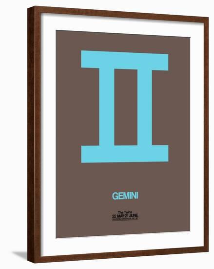 Gemini Zodiac Sign Blue-NaxArt-Framed Art Print