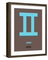 Gemini Zodiac Sign Blue-NaxArt-Framed Art Print