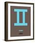 Gemini Zodiac Sign Blue-NaxArt-Framed Art Print