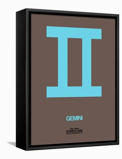 Gemini Zodiac Sign Blue-NaxArt-Framed Stretched Canvas