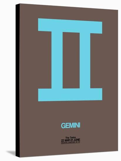 Gemini Zodiac Sign Blue-NaxArt-Stretched Canvas