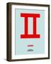 Gemini Zodiac Sign Red-NaxArt-Framed Art Print