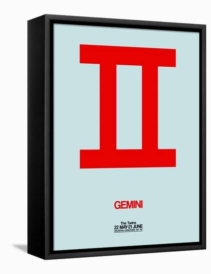 Gemini Zodiac Sign Red-NaxArt-Framed Stretched Canvas