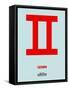 Gemini Zodiac Sign Red-NaxArt-Framed Stretched Canvas