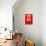 Gemini Zodiac Sign White on Red-NaxArt-Stretched Canvas displayed on a wall