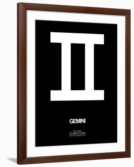 Gemini Zodiac Sign White-NaxArt-Framed Art Print