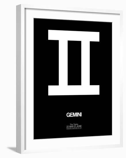 Gemini Zodiac Sign White-NaxArt-Framed Art Print