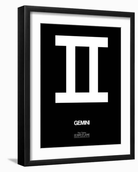 Gemini Zodiac Sign White-NaxArt-Framed Art Print