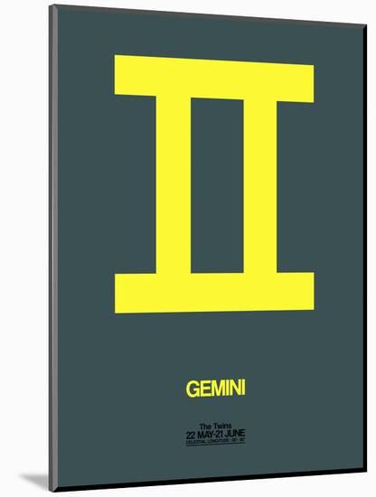 Gemini Zodiac Sign Yellow-NaxArt-Mounted Art Print