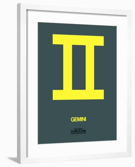 Gemini Zodiac Sign Yellow-NaxArt-Framed Art Print