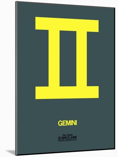 Gemini Zodiac Sign Yellow-NaxArt-Mounted Art Print