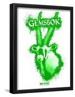 Gemsbok Spray Paint Green-Anthony Salinas-Framed Poster