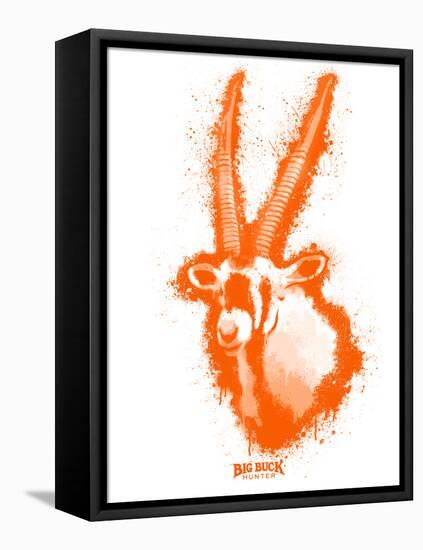 Gemsbok Spray Paint Orange-Anthony Salinas-Framed Stretched Canvas