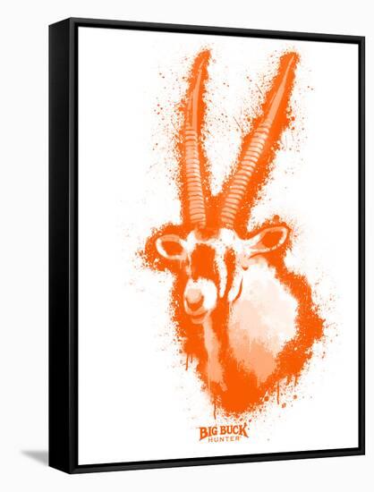 Gemsbok Spray Paint Orange-Anthony Salinas-Framed Stretched Canvas